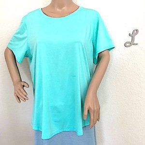 Lightweight Electric Green XL Tee with Mesh Inset